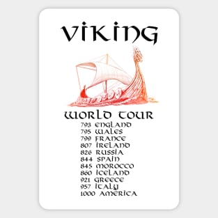 Viking World Tour - Medieval Norse History Scandinavian Longship Sticker